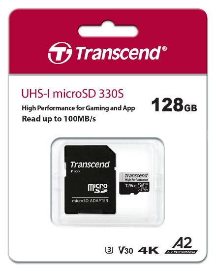  Зображення Transcend 128GB microSD w/ adapter UHS-I U3 A2, EAN: 760557843306 